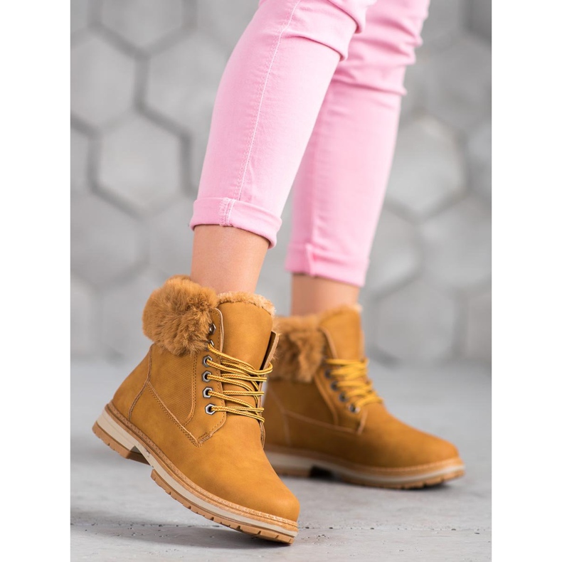 SHELOVET Kamilice sa krznom smeđa 2