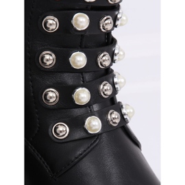 Vojne crne čizme 7671-PA Crne crno 2