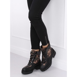 Cipele s visokim potplatom NS067 Kamuflaža crno 1