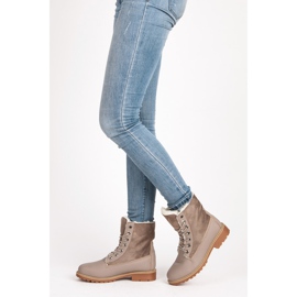 SHELOVET Elegantni hvatači s ovčjom kožom siva 2