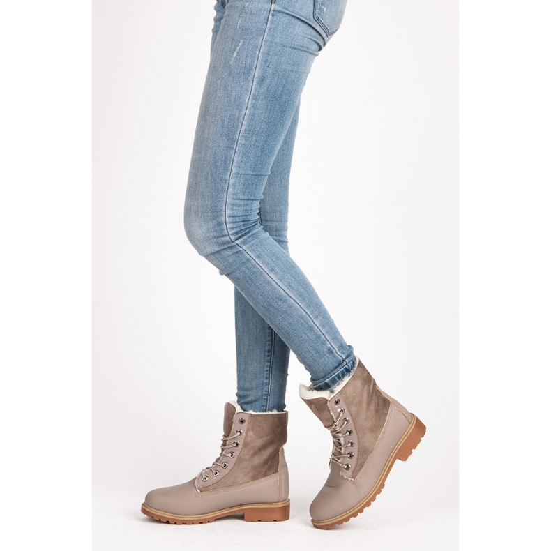 SHELOVET Elegantni hvatači s ovčjom kožom siva 2