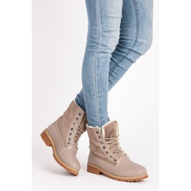 SHELOVET Elegantni hvatači s ovčjom kožom siva 1