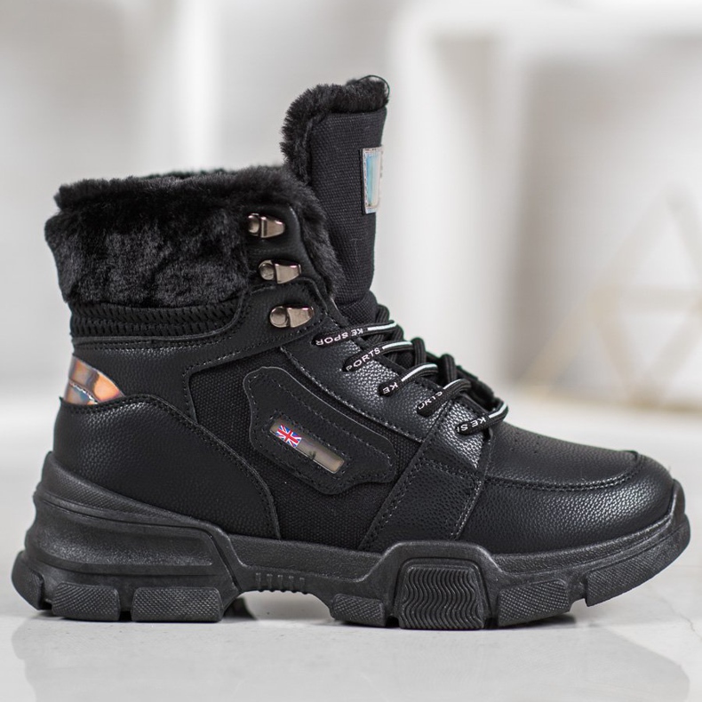 Yes Mile Tenisice s krznom crna 2