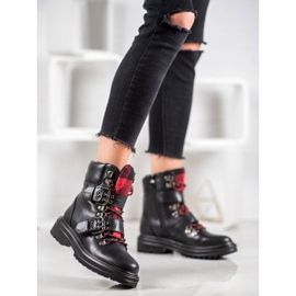 Weide Rock čizme sa kopčom crno 2