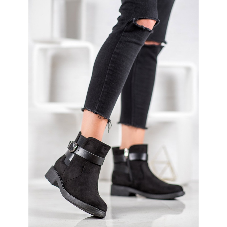 SHELOVET Radnici od antilopa sa kopčom crno 2