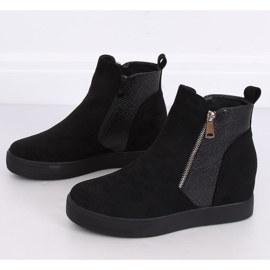 Crne RQ235 Crne čizme na skrivenom klinu crna 2