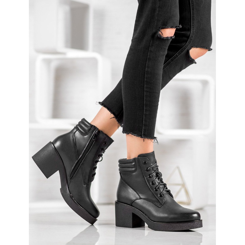 Super Mode Udobne čizme od eko kože crno 1