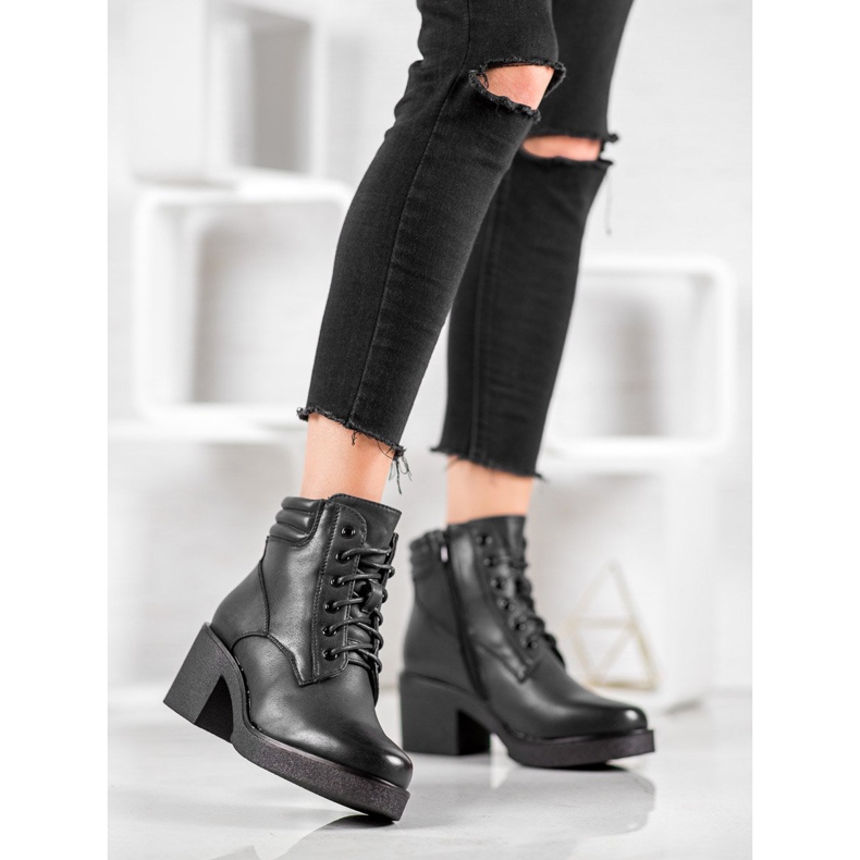 Super Mode Udobne čizme od eko kože crna 2