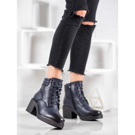 Super Mode Udobne čizme od eko kože plava 2