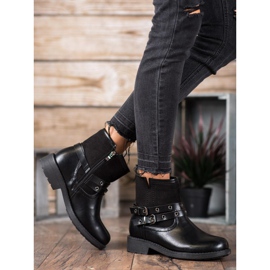 SHELOVET Udobni radnici s kopčom crna 1