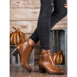 Ideal Shoes Klasične čizme od eko kože smeđa 1