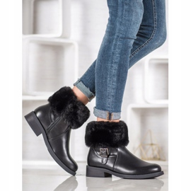 SHELOVET Radnici s krznom crna 1