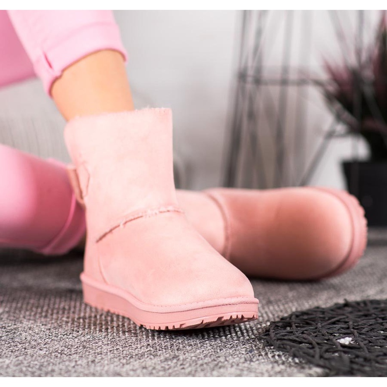 SHELOVET Mukluki u prahu s mašnom ružičasta 1