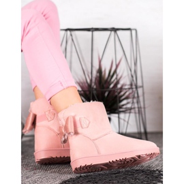 SHELOVET Mukluki u prahu s mašnom ružičasta 2
