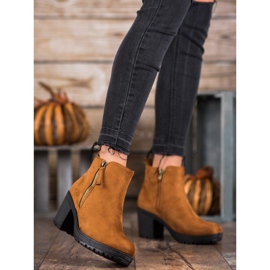 SHELOVET Udobne čizme na platformi smeđa 1