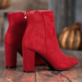 Super Me Seksi čizme s visokim potpeticama crvena 1