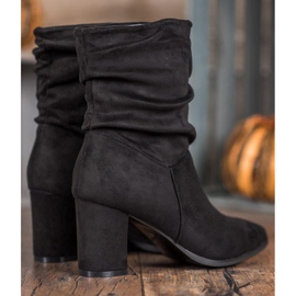 Super Mode Klizanje na gležnjače s visokim potpeticama crno 1