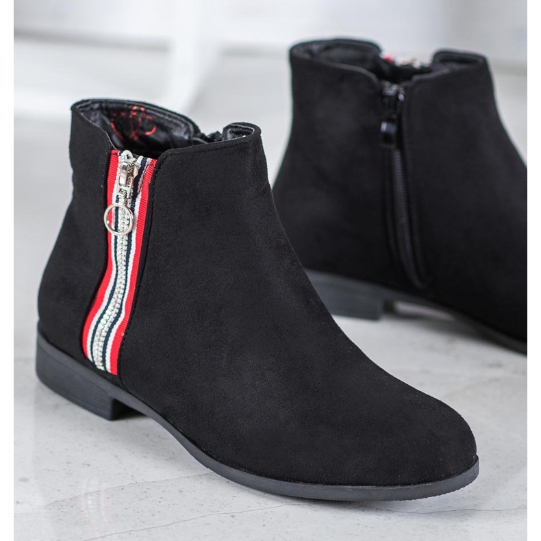 SHELOVET Tople čizme s patentnim zatvaračem crno 1