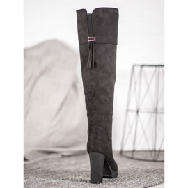 Evento Čizme od antilopa na platformu crno 2