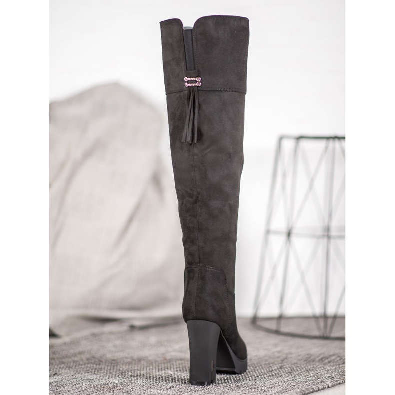 Evento Čizme od antilopa na platformu crno 2