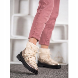 VICES tekstilne čizme za snijeg zlatna 1