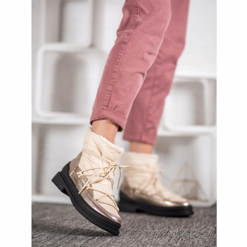 VICES tekstilne čizme za snijeg zlatna 1