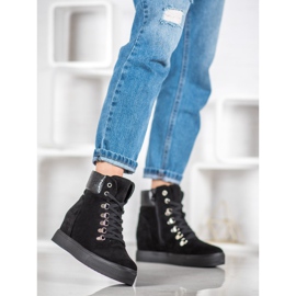 Bestelle Modne čizme na klin crna 2