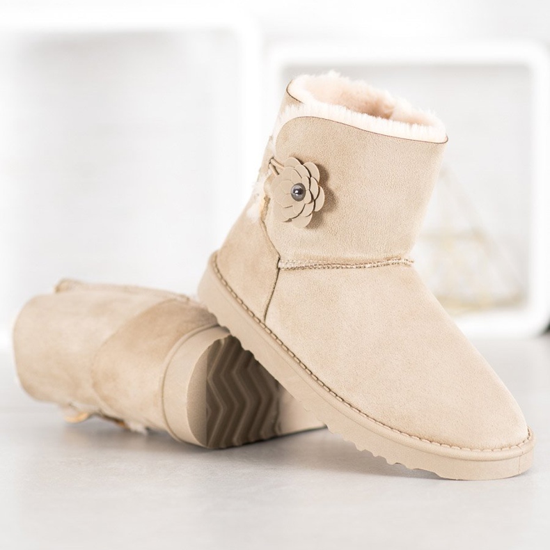 SHELOVET Mukluki sa cvijetom smeđa 1