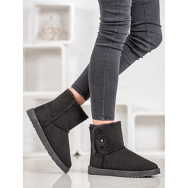 SHELOVET Mukluki sa cvijetom crna 1