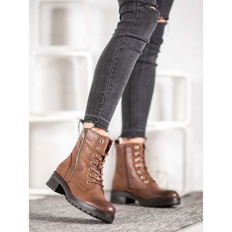 SDS Udobne smeđe čizme smeđa 1