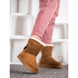 Bella Paris Snježne čizme s pomponima smeđa 1