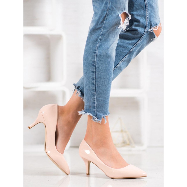 Small Swan Udobne lakirane pumpe ružičasta 1