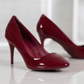 Comer Maroon lakirane štikle crvena višebojan žuta boja 2