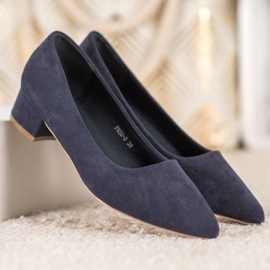 SHELOVET Pumpe s ravnom petom plava 1