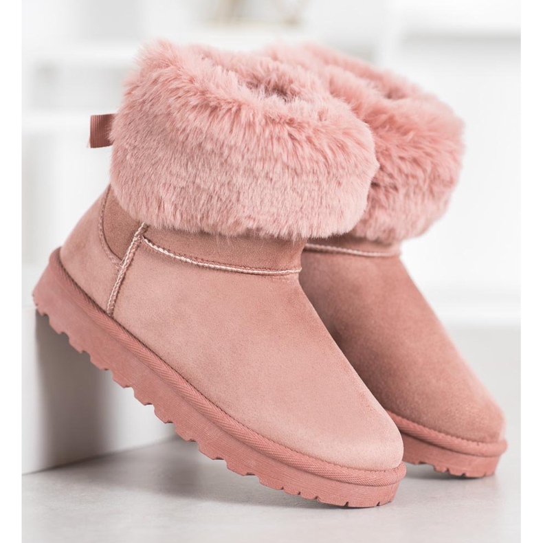 SHELOVET Mukluki sa krznom ružičasta 2