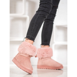SHELOVET Mukluki sa krznom ružičasta 1
