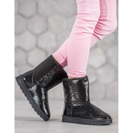 SHELOVET Mukluki sa šljokicama crno 1