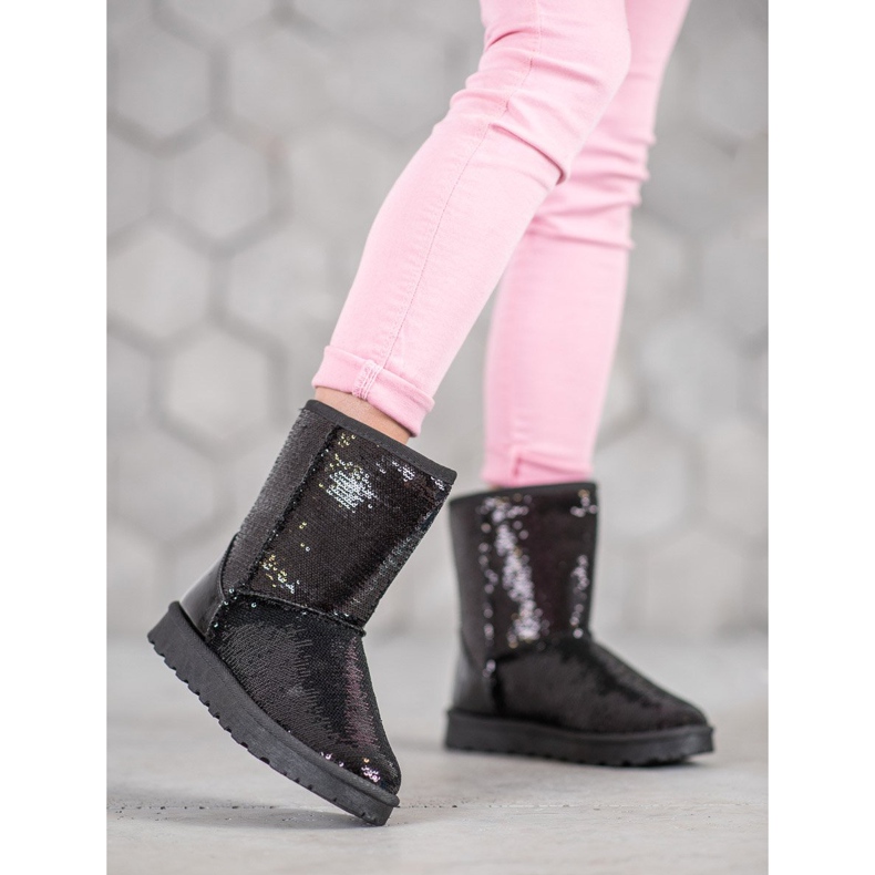 SHELOVET Mukluki sa šljokicama crno 2