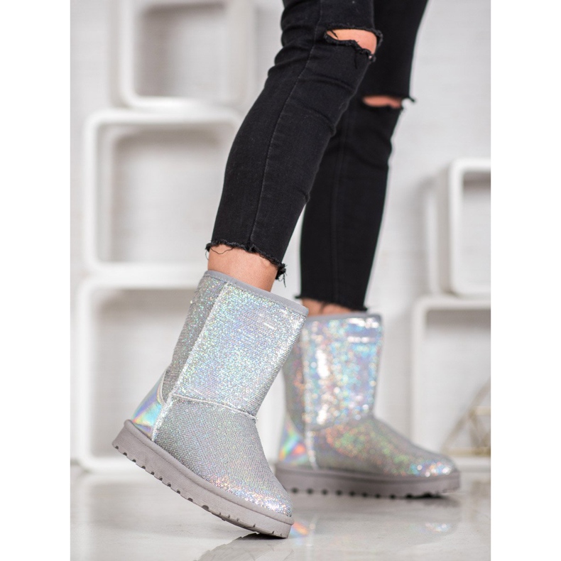 SHELOVET Mukluki sa šljokicama siva 1