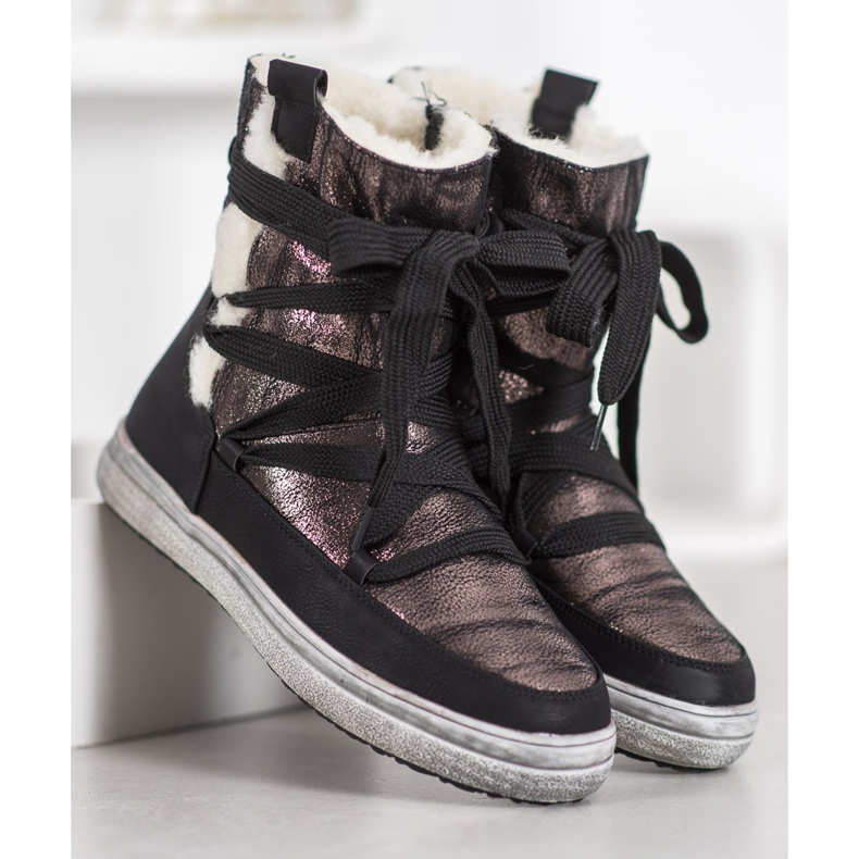 SDS Tople čizme za snijeg smeđa crna 1