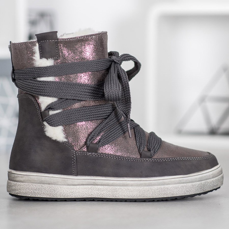 SDS Tople čizme za snijeg siva 2