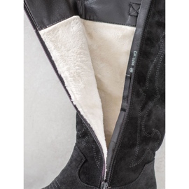 Abloom Kaubojske čizme od antilopa crna 1