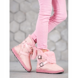 Bona Suede Mukluki s prugama ružičasta 1