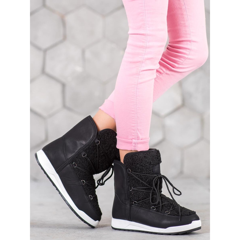 Small Swan Zimske čizme s ovčjom kožom crna 1