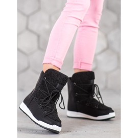 Small Swan Zimske čizme s ovčjom kožom crno 2