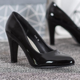 Sergio Leone Lakirane cipele za petu crna 2