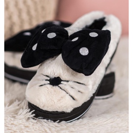 Seastar Papuče na platformi bijela crno 2