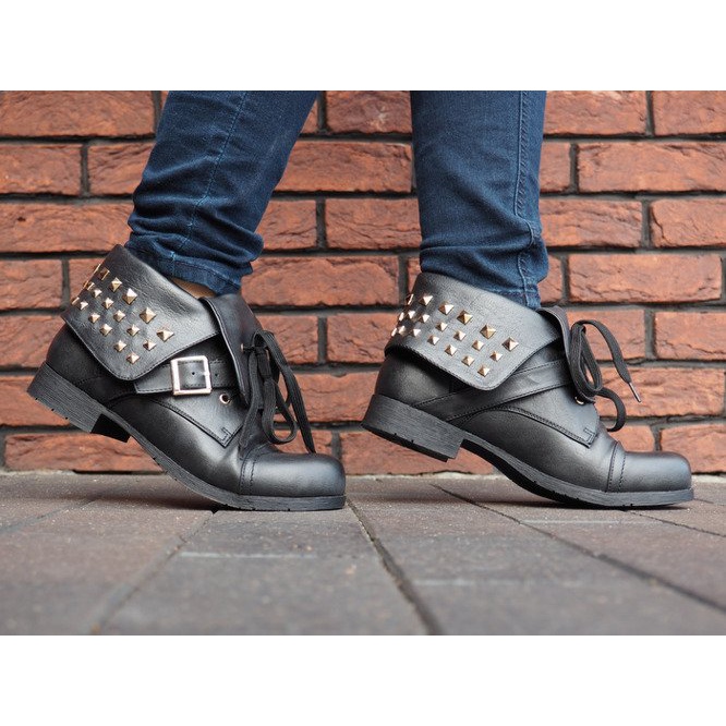 Čizme 2W1 sa klinovima 1621 Crna crno 2