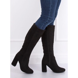 Crna visoka potpetica PE252P Crna crno 1