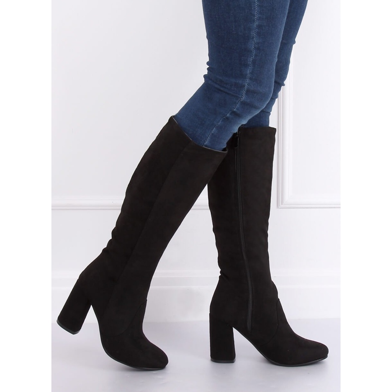 Crna visoka potpetica PE252P Crna 1